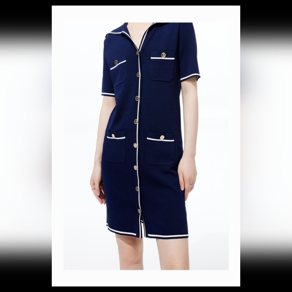 NWT Sailor navy knit dress medium